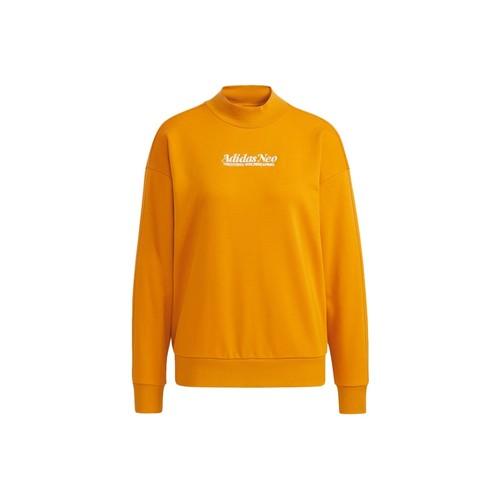 adidas Women s Mid-High Neck Fitted Pullover Sports Sweatshirt, Orange M оранжевый