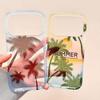 Fashion Palm Tree Phone Case For iPhone 17 Pro Max 16 Pro 15 Plus 14 13 Mini 12 11 16E 17 Air Transparent Case