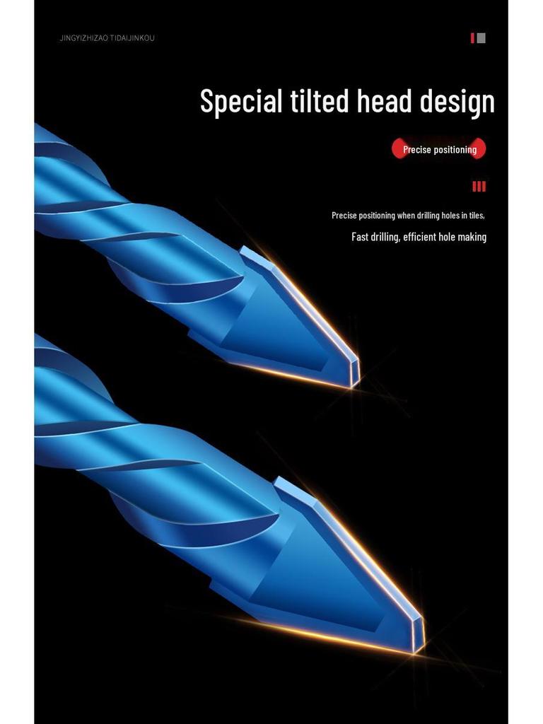 Eccentric Tilting Drill Bit for Marble and Concrete