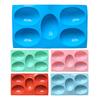 Easter Egg Silicone Mold 5 Cavity Egg Shape Easter Baking Mold Non-Stick Chocolate Mold Freezer Safe Mold for Jelly Ice Cream Candy Dessert