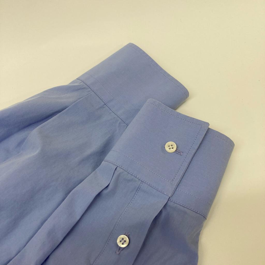 MSGM Blue logo embroidered overshirt tops 41 blueUsed