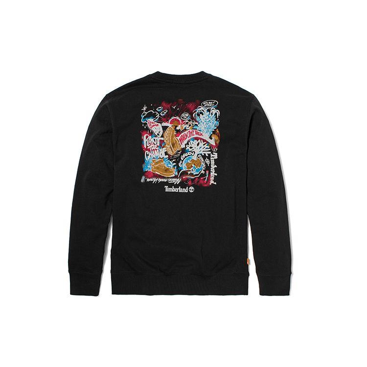 Timberland Casual Pullover Sweatshirt Unisex Sweatshirt Black A5YE1-001A