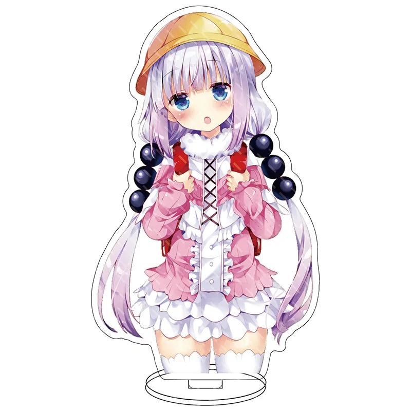 New Anime Acrylic Stand Model Kanna Kamui Tohru Action Figure Plate Holder Toys Gift
