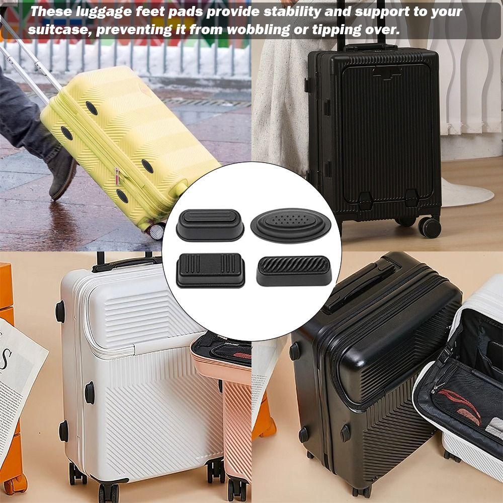 Bags Accessories Plastic Luggage Feet Pads Black With Screws Luggage Bottom Stand Baggage Bottom Stand All Suitcase