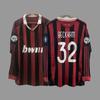 Retro Long Sleeve Football Jersey - Beckham Zidane Messi Ronaldo Classic Soccer Shirt