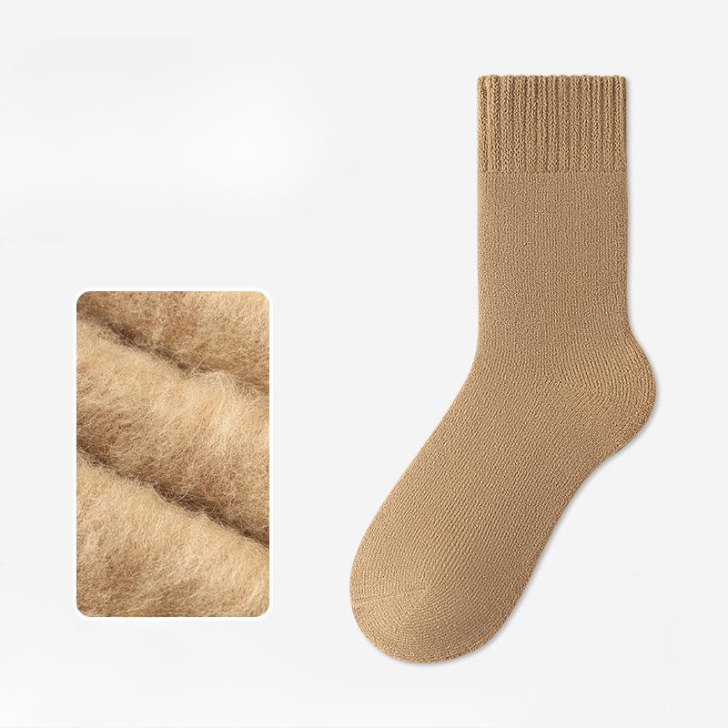 Male Winter Plus Thick Velvet Absorption Sweat Deodorizing Warm Home Floor Wool Tube Socks
