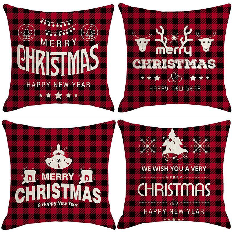 Christmas Pillowcase Combination Multi-patterned Cushion Party Festive Sofa Living Room Pillowcase Pillowcase