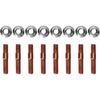 Piping & Piping Kits,8 Pcs M8 1.25 Threaded Turbo Studs Kit 8Mm Metal Alloy High Pressure Manifold Stud Bolt Nut Hardware