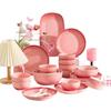 Mod Lanka Pandora Pink 36-Piece Dinnerware Set