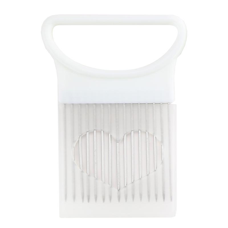 Affetta le cipolle senza sforzo con questo colorato taglia-cipolle in acciaio inox per tagliare le patatine fritte