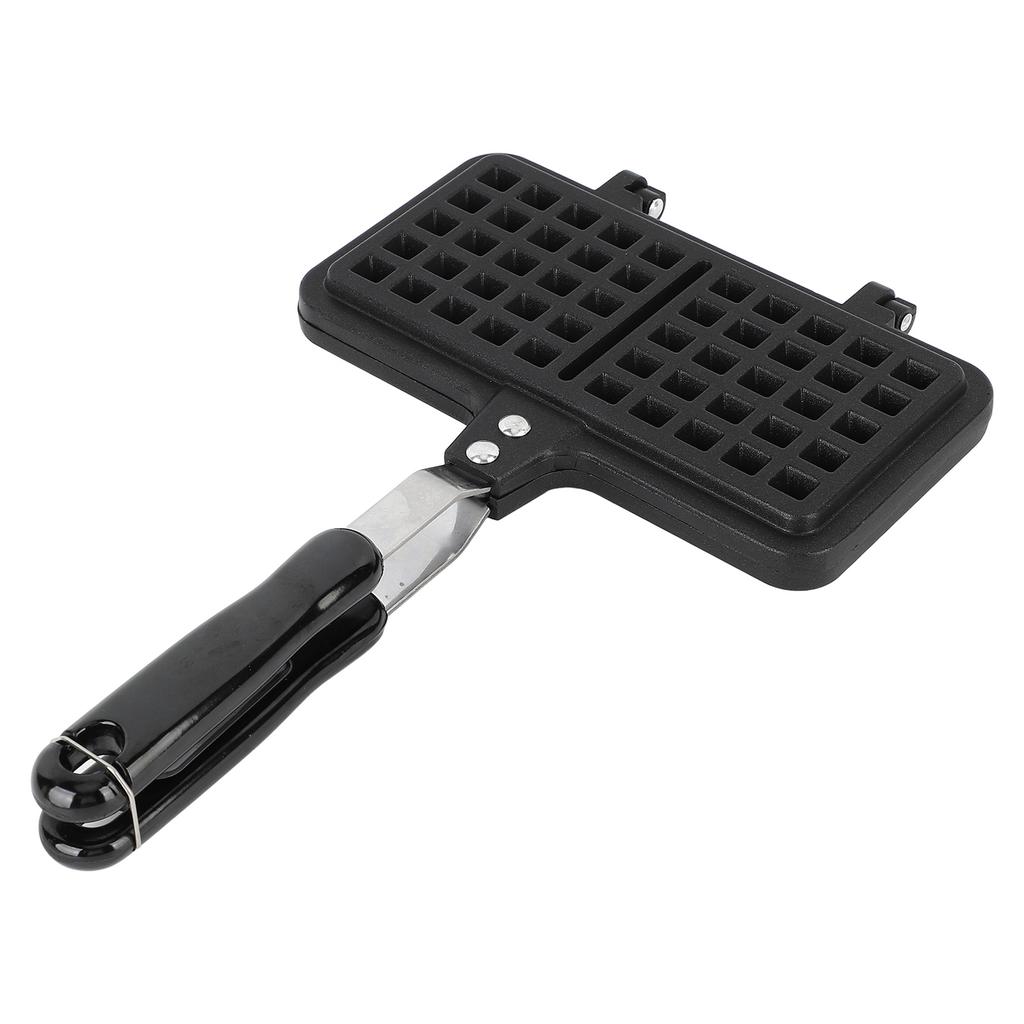 Stovetop Waffle Maker Pan Anti Stick Aluminum Even Heating Double Waffle Baking Pan for Breakfast