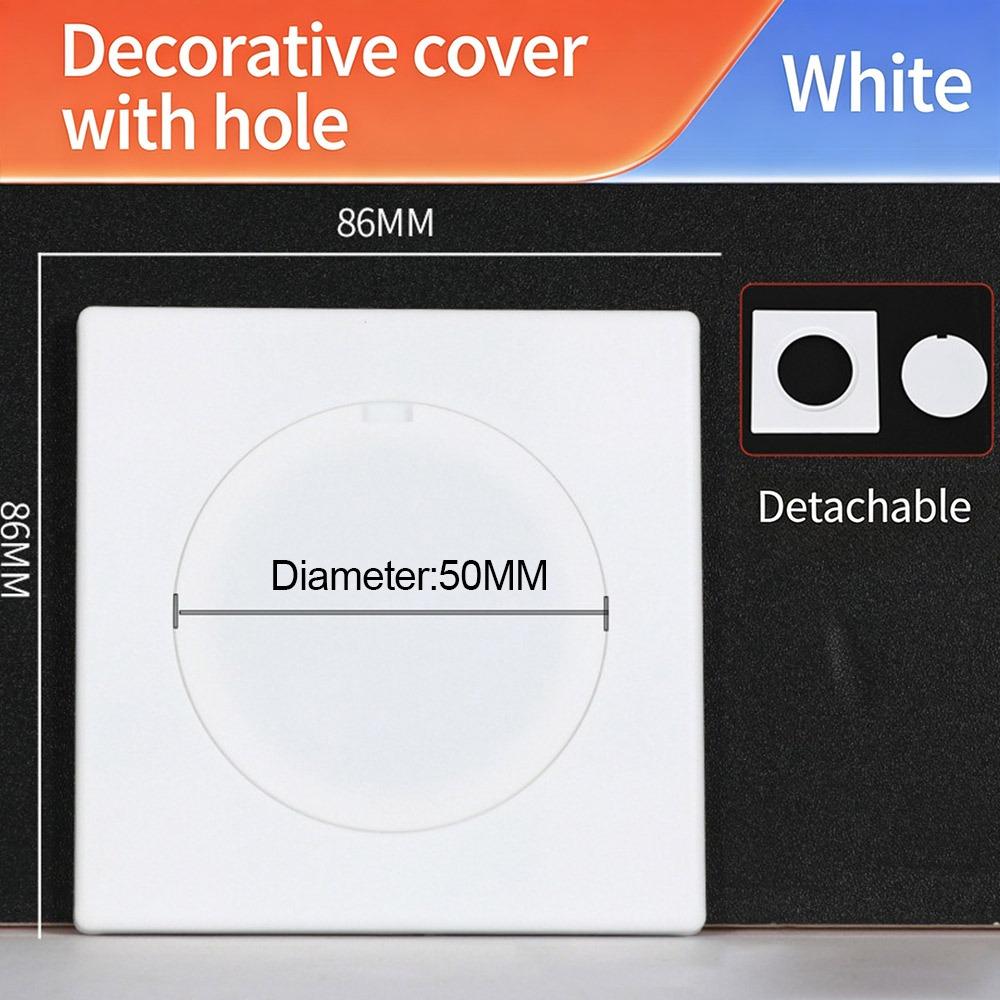 86Type Wall Hole Cover Easy Install Hole Cap Creative Air-conditioning Dust Plug  Pipe Sealing
