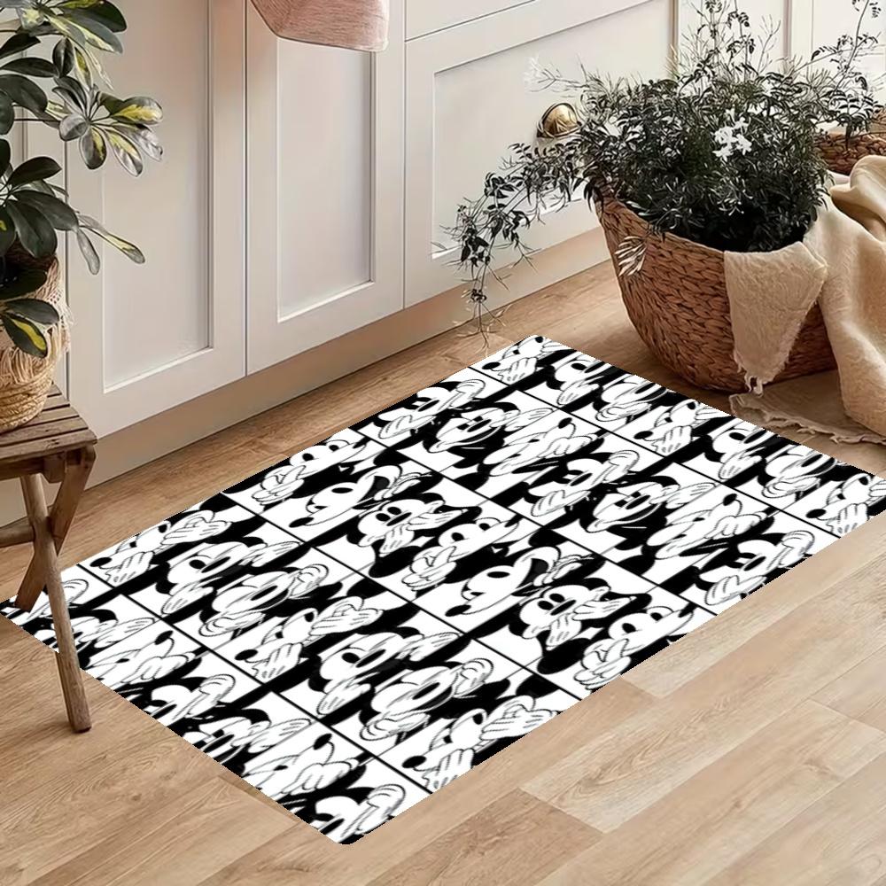 Mickey Mouse Comic Strip Kitchen Mats Durable Bathroom Pads Comfortable Rugs Carpets For Kitchen Home Office Sink Laundry Room Bathroom Decor