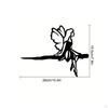 Metal Silhouette Flat Cutout Garden Decor Openwork Tree Stake for Homeowners, Gardeners, Yard,