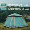Blue/Green Outdoor Waterproof Automatic 5-8 Person Outdoor Camping Tent Four Doors Double Layer Tent New