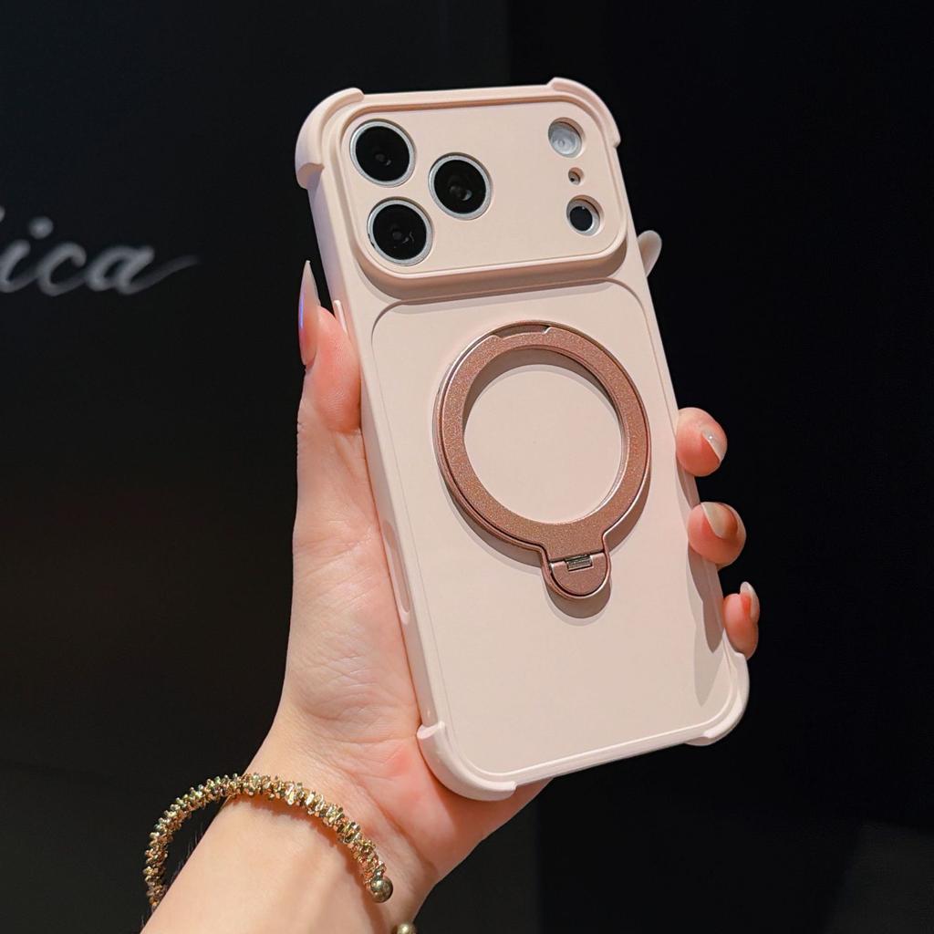 Applicable to iPhone 16 seconds to 17 large windows all-inclusive four corners anti-drop Apple 16 rotating magnetic fulcrum bracket shell