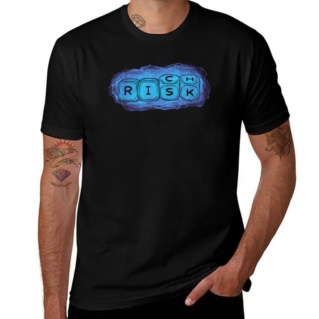Risk For Riches Colorful Design Tshirt Basic Daily Outfit Short Sleeve Tee Tshirt