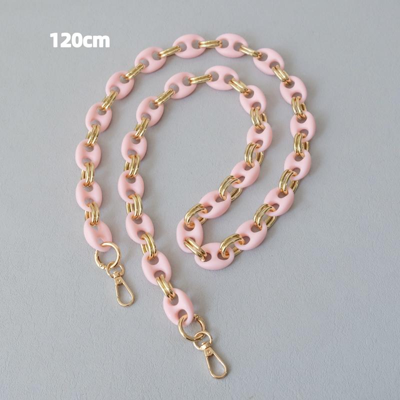 New Fashion Woman Bag Accessory Detachable Candy Matte Acrylic Chain Cute Acrylic Luxury Strap Women Bag Shoulder Handle Chain