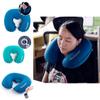Inflatable U Shaped Travel Pillow With Ice Silk Cover For Adults Comfort And Support