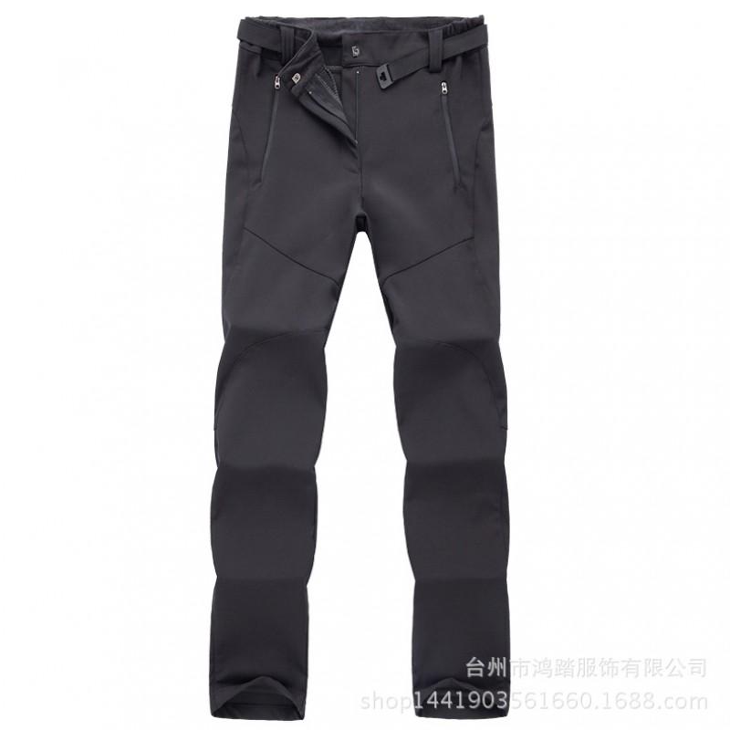 Womens Fleece Lined Softshell Pants Hiking Climbing Camping Outdoor Winter Wear Loose Fit Windproof Breathable