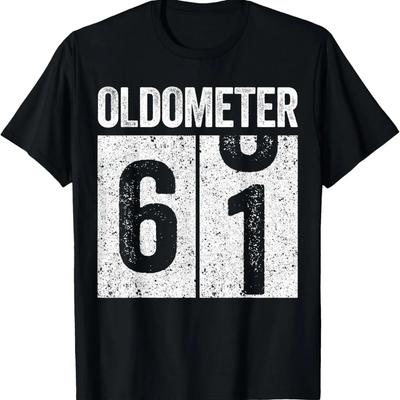Oldometer 61 T-Shirt 61. Geburtstag Shirt T-Shirt