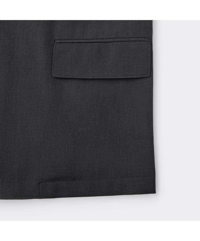 Customellow Gray Loose Fit Wrinkle Setup Jacket Cwjam26422Gyx