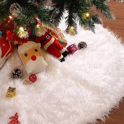 Faux Christmas Tree Skirt, Plush Skirt For Christmas Tree, Christmas Tree Rug Skirt Perfect For Christmas Party Decorations