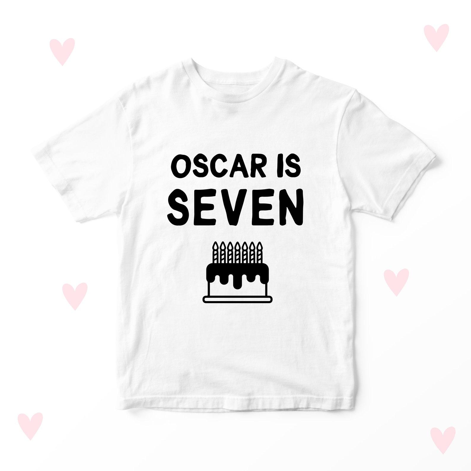 7th Birthday Kids T-Shirt Personalised Girls Boys Party Outfit 160