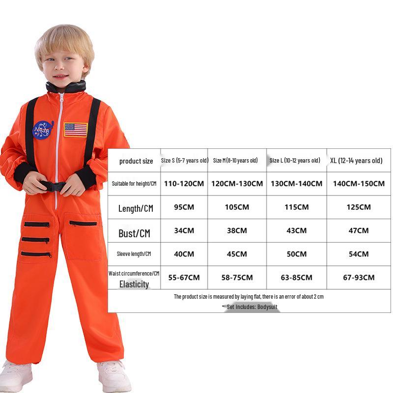 Kinder Halloween Astronauten-Raumanzug Kostüm - Weltraum-Thema Rollenspiel Outfit