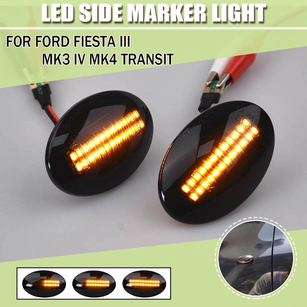 Dynamic LED Fender Light Side Marker for Ford Fiesta III IV MK3 MK4 19902000 2001 KA Mondeo I Transit Tourneo Lamp Turn Signal