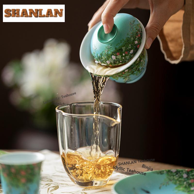 110ml Greasepaint Wicker Swallow Gaiwan Vintage Tea Tureen Tea Bowl With Lid Kit Tea Making Cover Bowl Tea Ceremony Collection