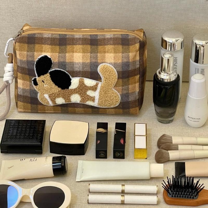 New Dachshund Puppy Cosmetic Bag for Girls Storage Bags Large Capacity Women Portable Organizer with Braided Keychain Wholesales