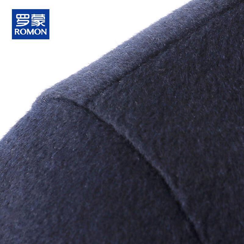 ROMON Men's Cashmere Blend Wool Coat with Detachable Down Liner