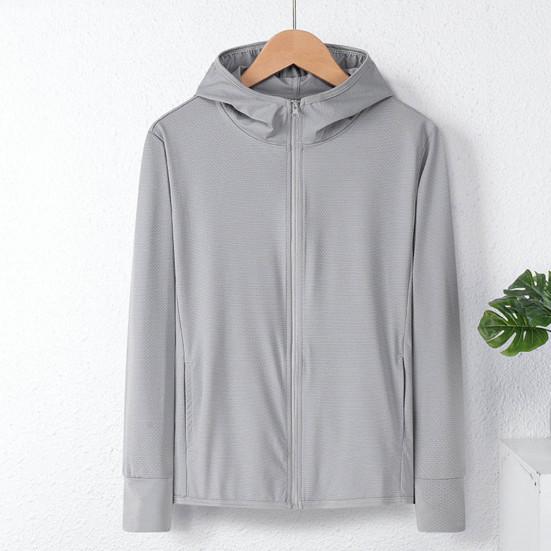 Kadın Güneş Koruma Anti-UV Ceket Bisiklet Açık Uzun Kollu Kapşonlu Fermuar