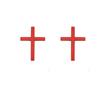 2Pcs Metal Material Cross Car Sticker Cross Design Auto Decorative Sticker  Car Modification