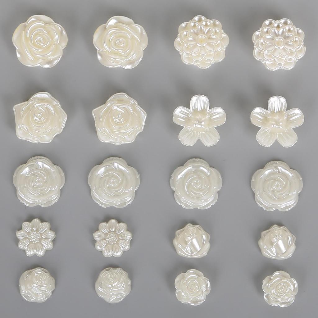 20-200Pcs Ivory Flatback Half Round Pearl Craft ABS Resin Imitation Pearl Resin Scrapbook Beads For DIY Decoration Handmade Craft Accessories