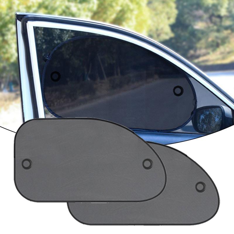 2Pcs Car Side Window Sun Shade Breathable Mesh UV Protection Sun Visor Shield with Suction Cups for Baby Kids Travel Comfort