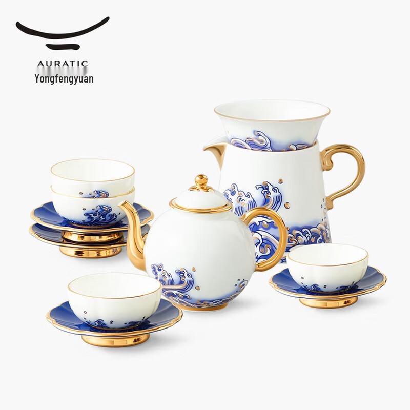 Auratic 'Pearl of the Sea' 12-Piece Tea Set