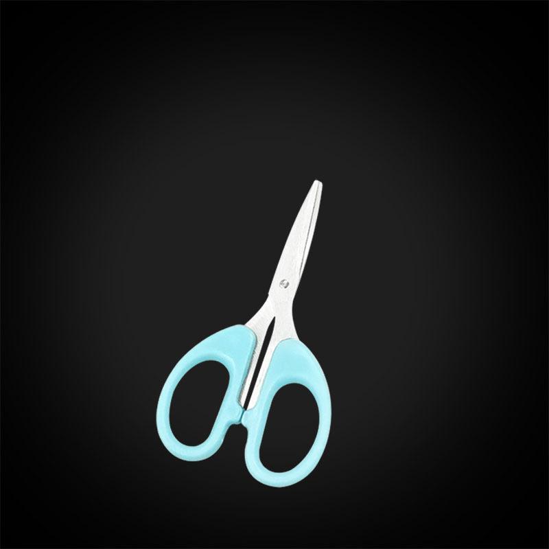 Blue Stainless Steel Multi-purpose Office and Household Scissors. Student Handmade Paper-cutting Knife. Children's Safe Small Scissors.