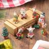 Christmas Resin Reindeer Mini Santa Flower Pot Nativity Scene Desktop Nativity Decorations Ornaments, Figurines, Ornaments, Ornaments, Toys,