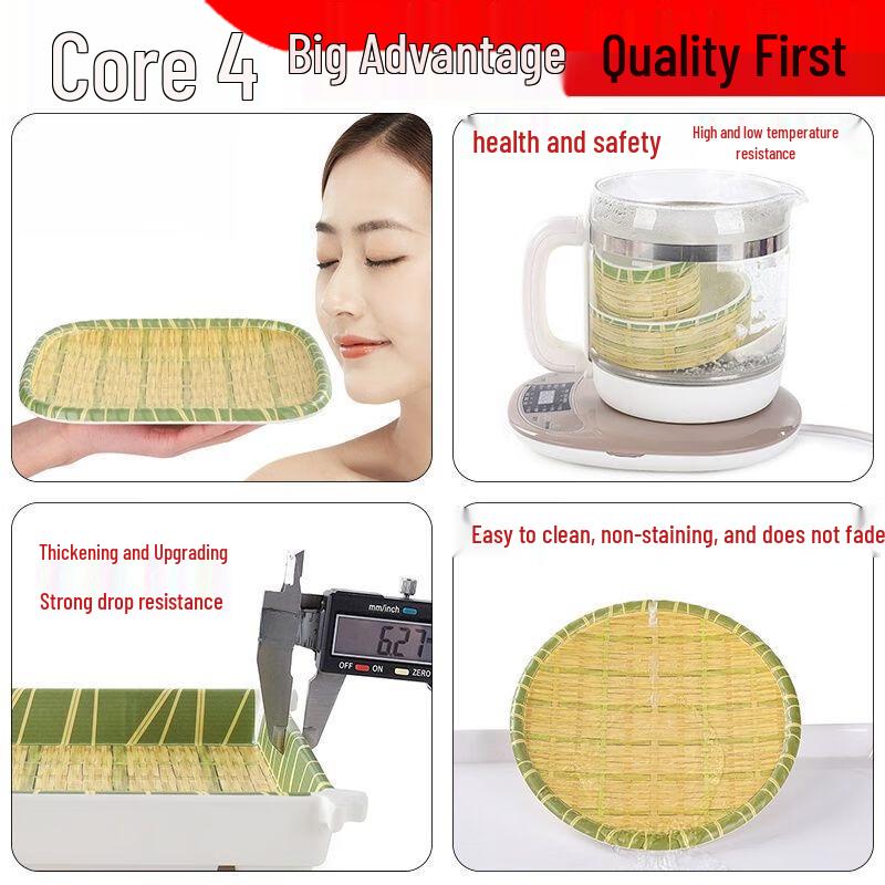 Naijiang Bamboo Weave Melamine Serving Plate