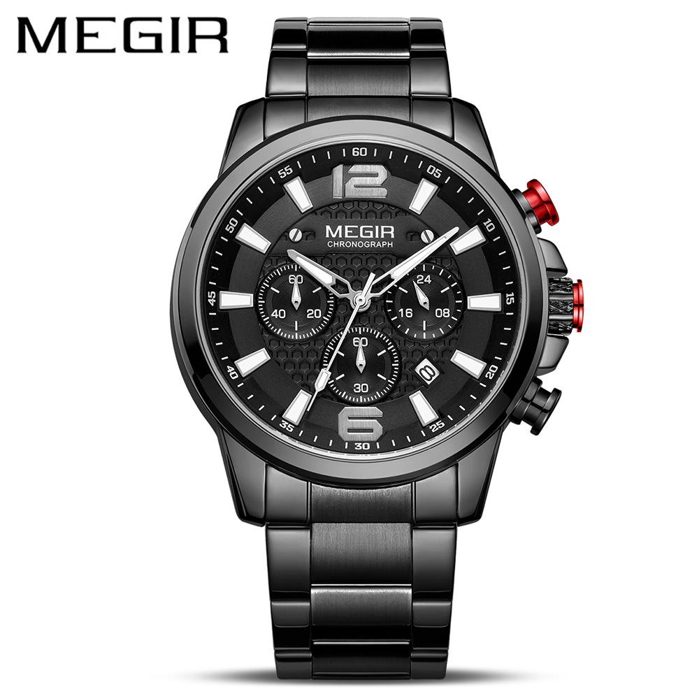 Watch Men'S Multifunctional Chronograph Steel Belt Sports Quartz Watch 2156