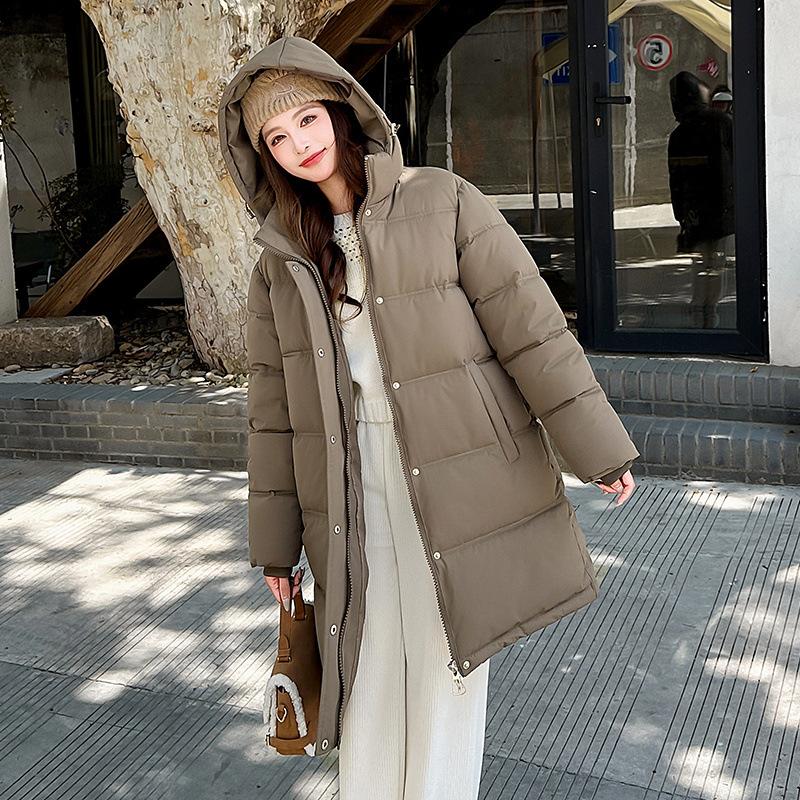 Women’s Mid Length Hooded Windproof Thicken Warm Winter Jacket