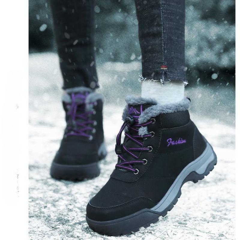 Warm Fur Lightweight Cotton Shoes Men Walking Footwear Male Winter Shoes Sneakers