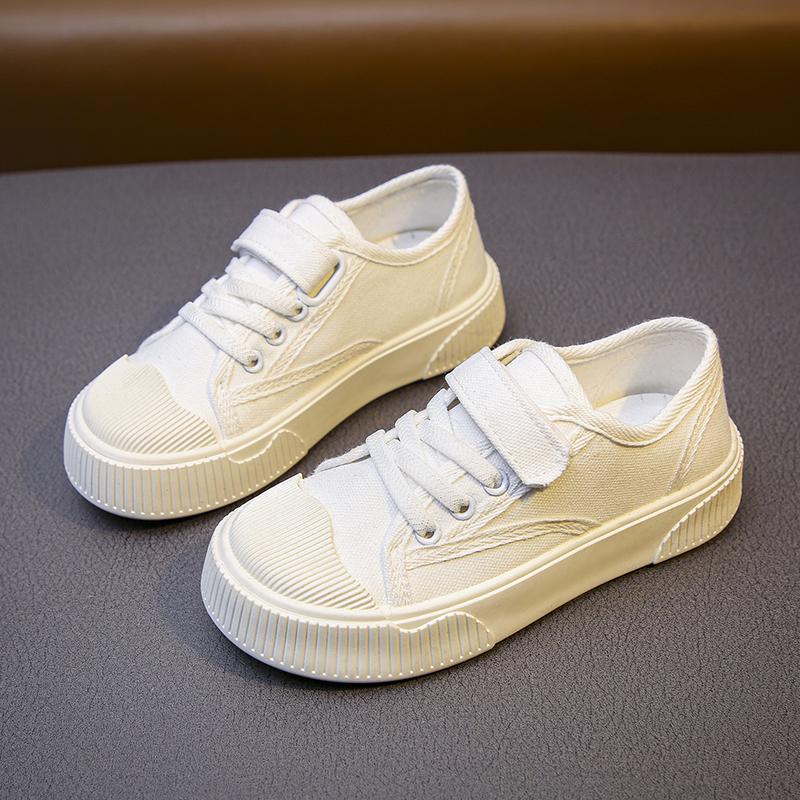 Children Casual Shoes Boys Sneakers Girls Canvas Shoes Kids Teenagers Skate Shoes Checkered Solid Color Fashion Breathable Soft 26