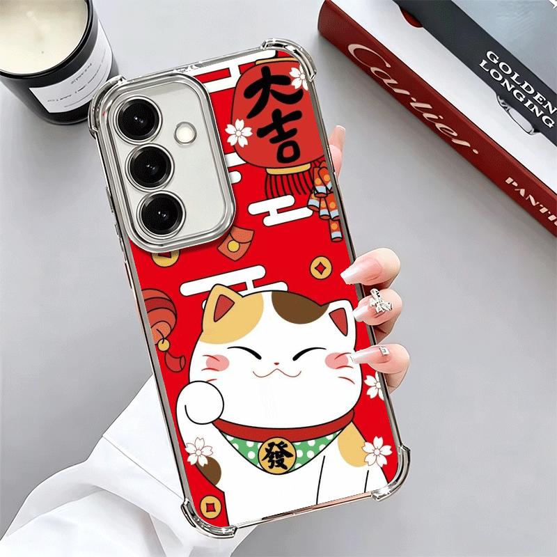 

Lucky Cat Maneki Neko Japanese Soft Phone Case For Samsung A17 A27 A07 A37 A57 A16 A56 A15 A55 A14 A54 A13 A53 A26 A36 A25 A35 A Samsung A06 5G