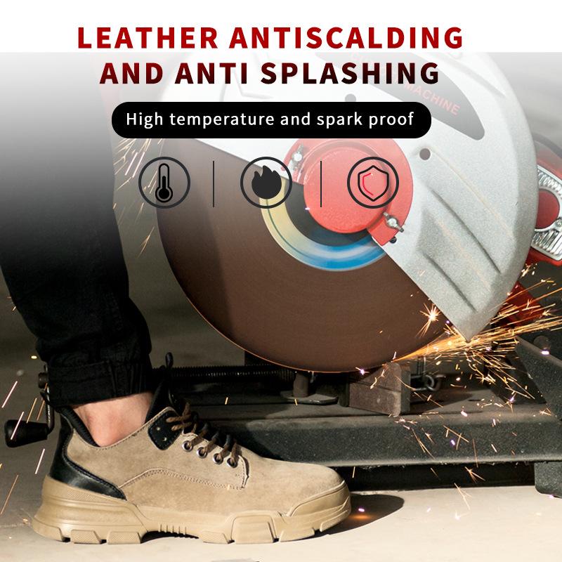 Arbeitsschuhe Schutz Sicherheitsschuhe Stahlkappe Leichtbau Arbeitsschuhe Wanderstiefel für Herren Unzerstörbare Sicherheitsschuhe