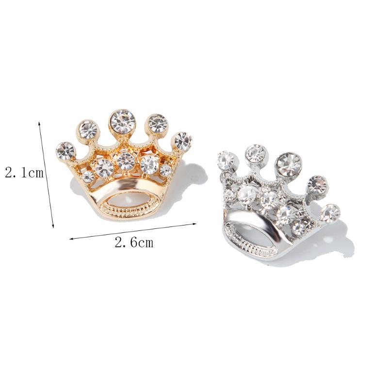 12PCS Mini Rhinestone Crown Brooch Shiny Crystal Lapel Pin Elegant Wedding Dress Badge for Bridal Daily Outfit Decor