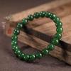 Spinach Green Hetian Jade Zodiac Bracelet for Men and Women - New Chinese Style