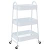 3 Tier Storage Trolley White 42 X 41.5 X 77 Cm Steel